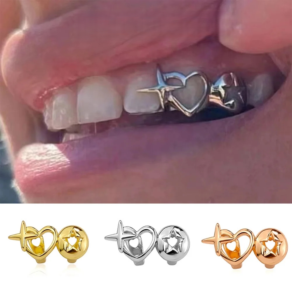 Tooth Gem Kit - Punk Hip Hop Hollow Heart Teeth