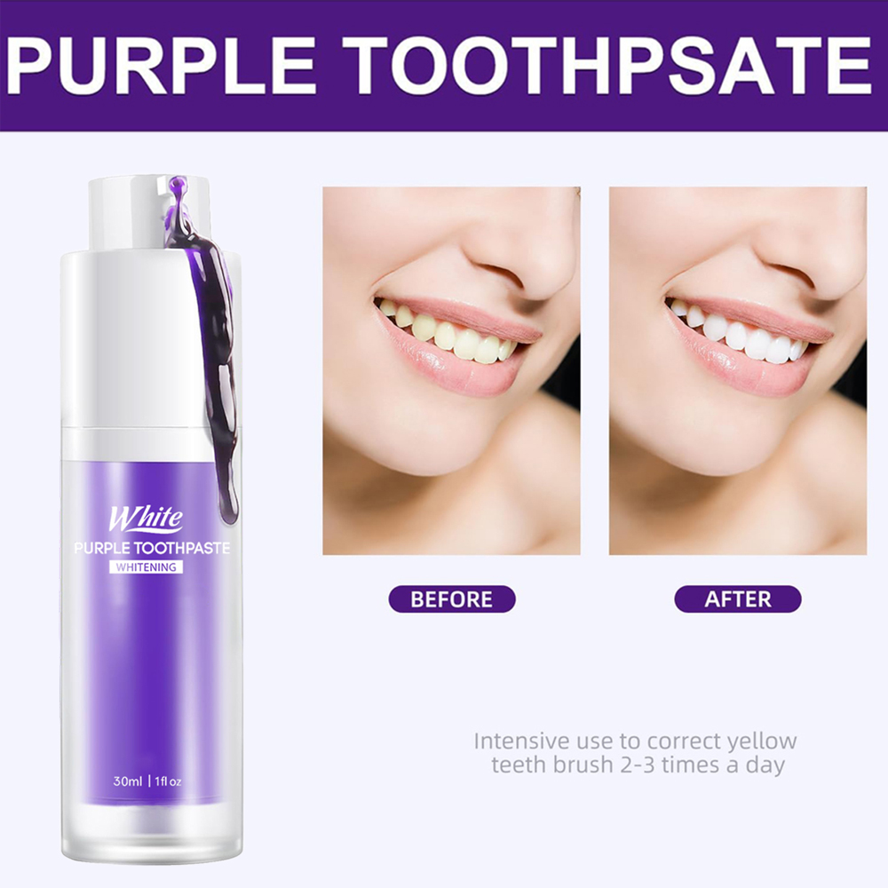 Purple Whitening Toothpaste 30 - đánh giá và giá Teeth Whitening Hismile