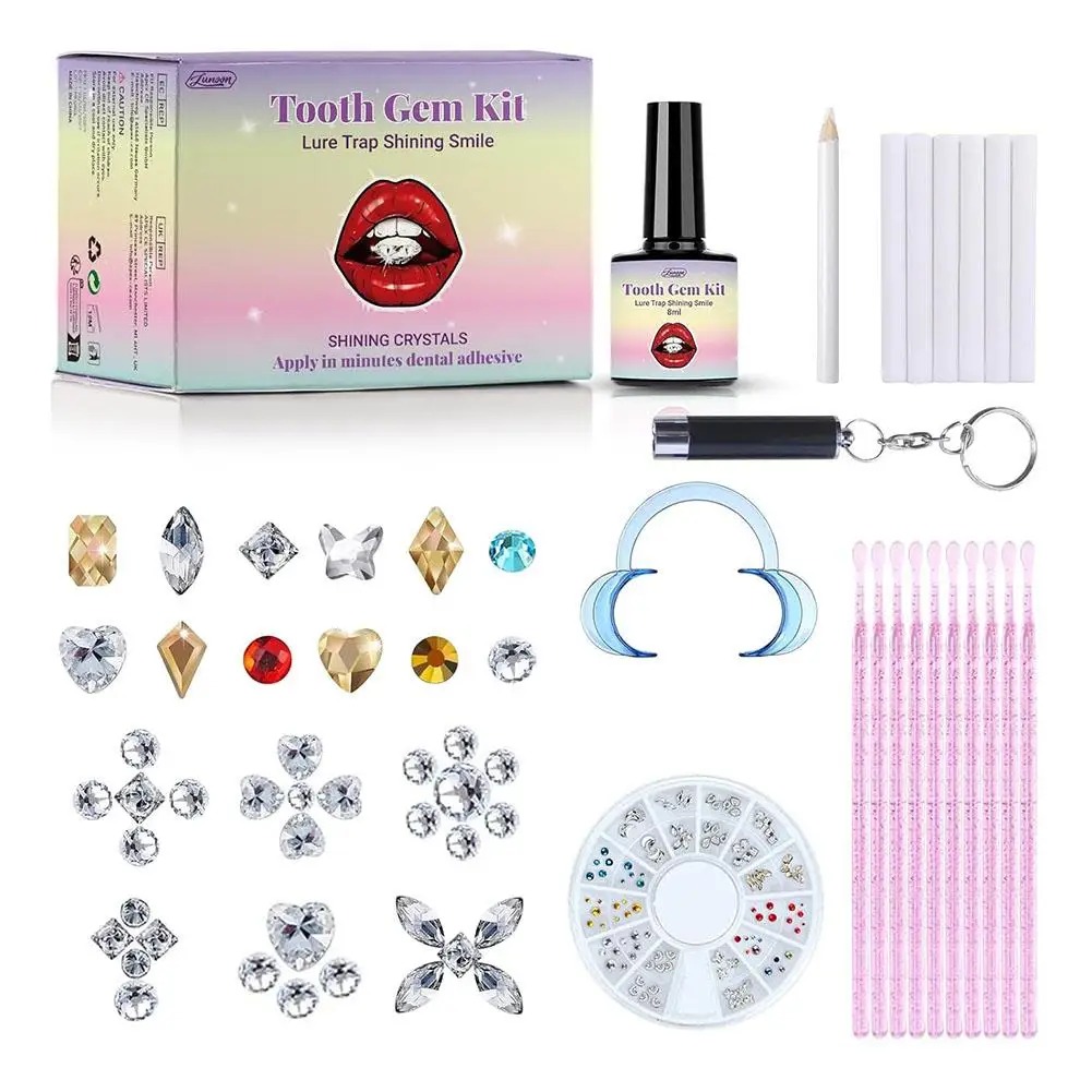 DIY Teeth Gems Kit Clear Preci - đánh giá và giá Tooth Gem Kit