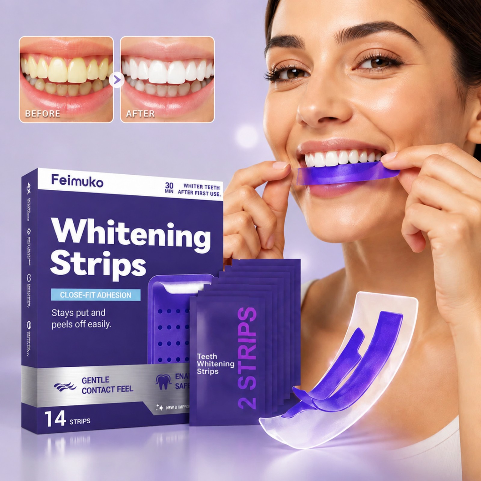 7pcs Premium Purple Whitening  - đánh giá và giá Teeth Whitening Gel Refills