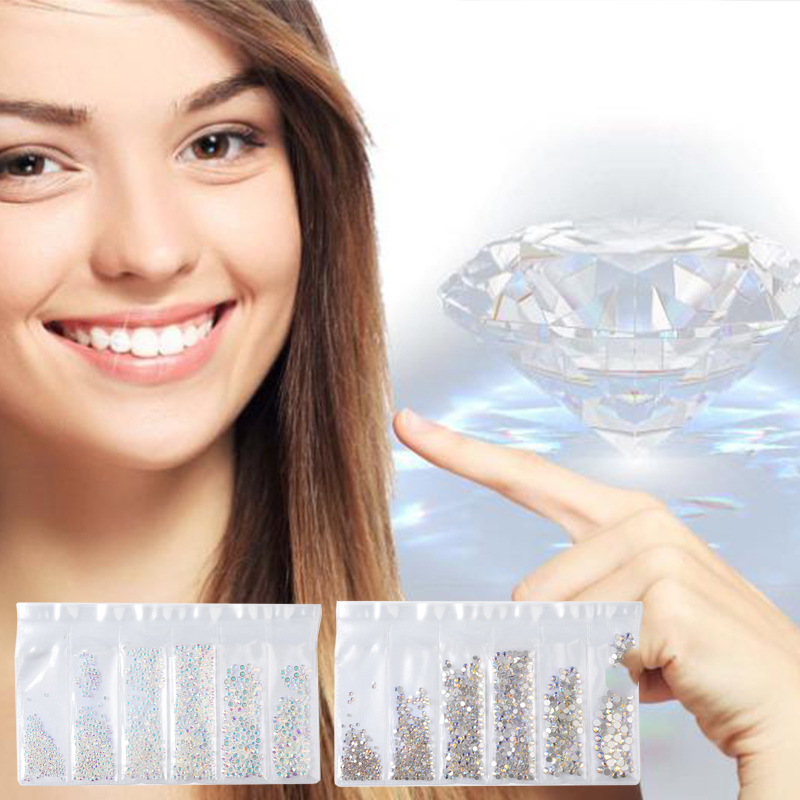 1Bag 6 Grid Dental Rhinestones - đánh giá và giá Tooth Gem Kit