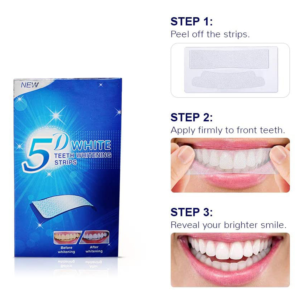 5D White Teeth Whitening Strip - đánh giá và giá Teeth Whitening Gel Refills